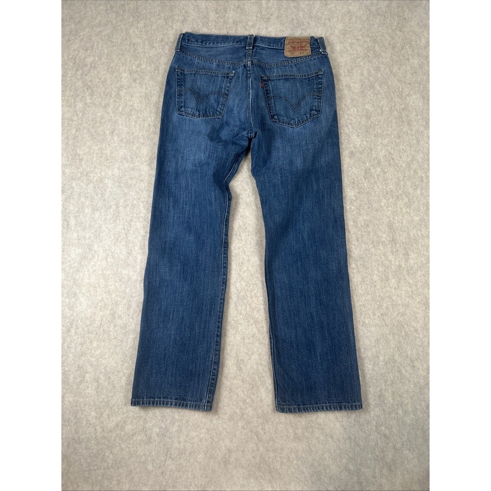 Levi's 501 34x34 Dark Wash Button Fly Made In Mexico - Picture 8 of 10